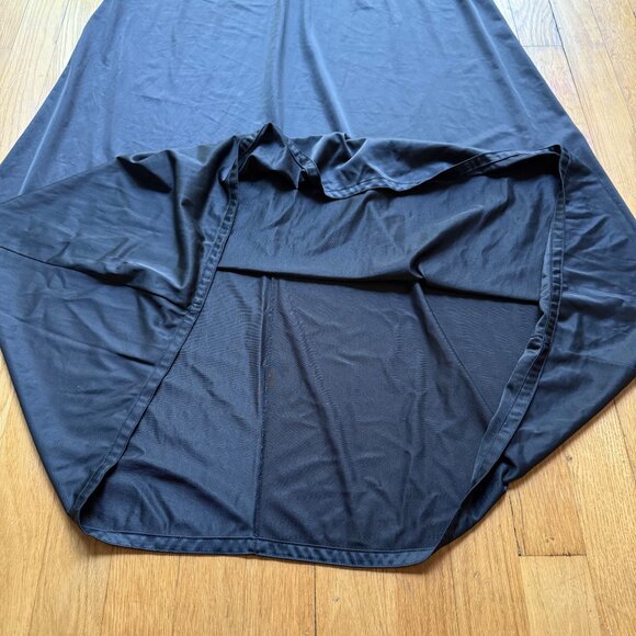 Vintage John Kloss For Cira Size S Black Cap Sleeve Scoop Neck Maxi Nightgown - Picture 11 of 14